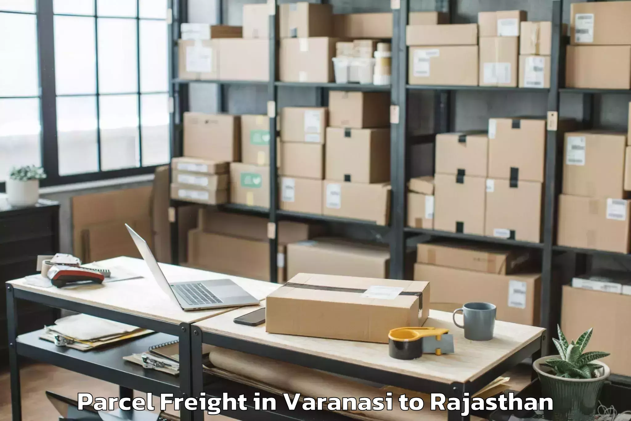 Reliable Varanasi to Raisingh Nagar Parcel Freight